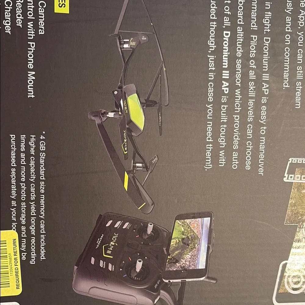Black and Yellow Simulated Camera Drone